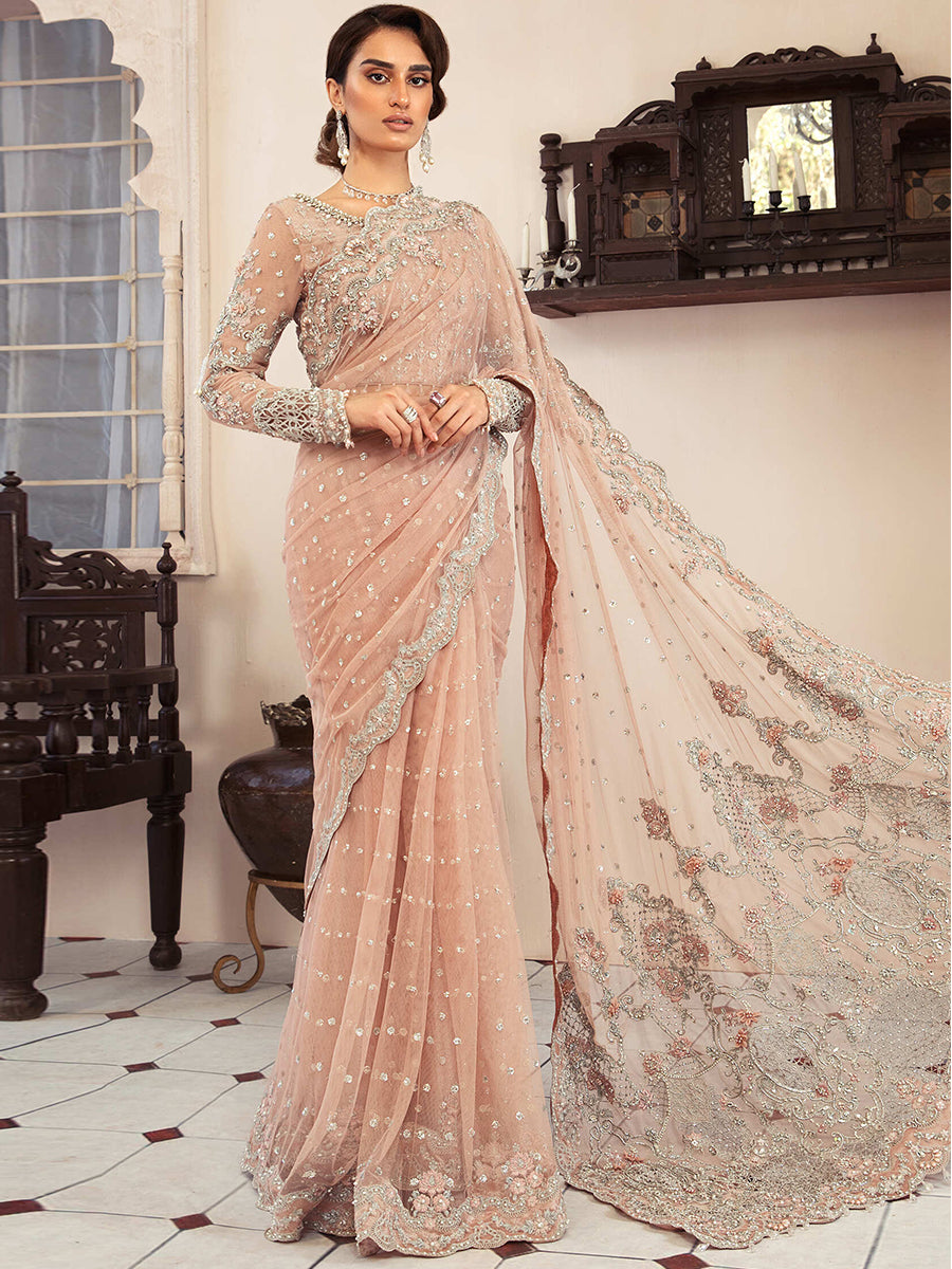 Discover the best Pakistani Designers Wedding Sarees available online Jorra Store